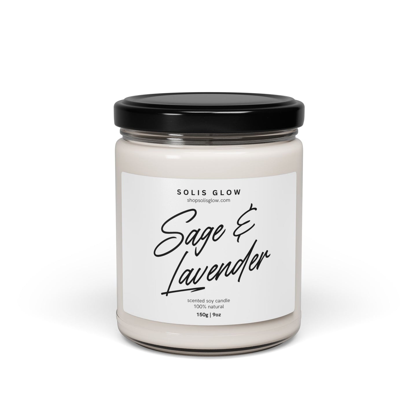 Sage & Lavender Scented Soy Candle - 9oz Relaxation Gift
