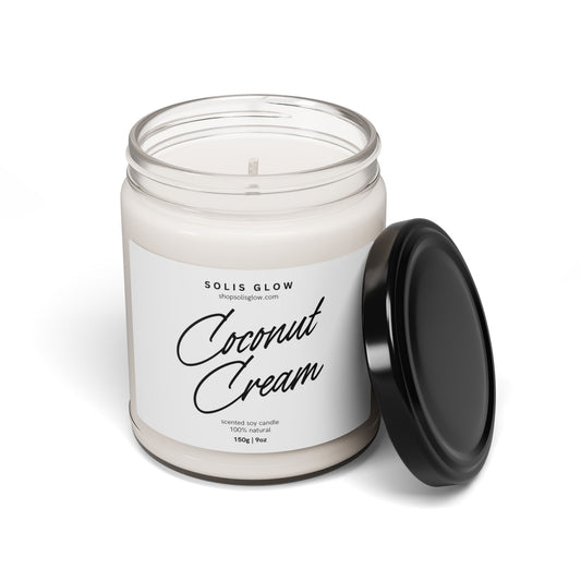 Coconut Cream Scented Soy Candle, 9oz