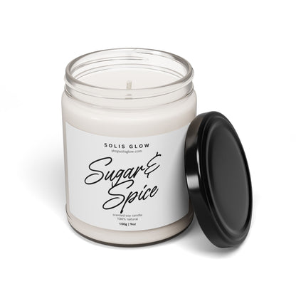 Sugar + Spice Scented Soy Candle - 9oz Artisan Candle for Cozy Homes and Special Occasions