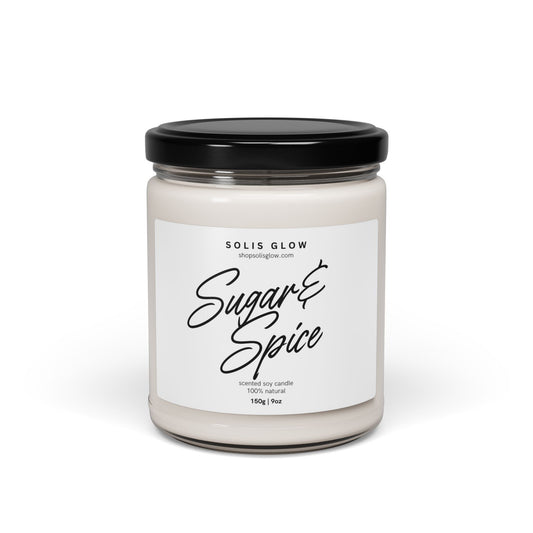 Sugar + Spice Scented Soy Candle - 9oz Artisan Candle for Cozy Homes and Special Occasions