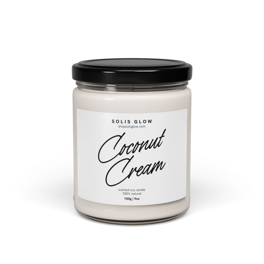 Coconut Cream Scented Soy Candle, 9oz